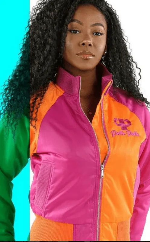 Pelle Pelle Orange and Pink Jacket image 1