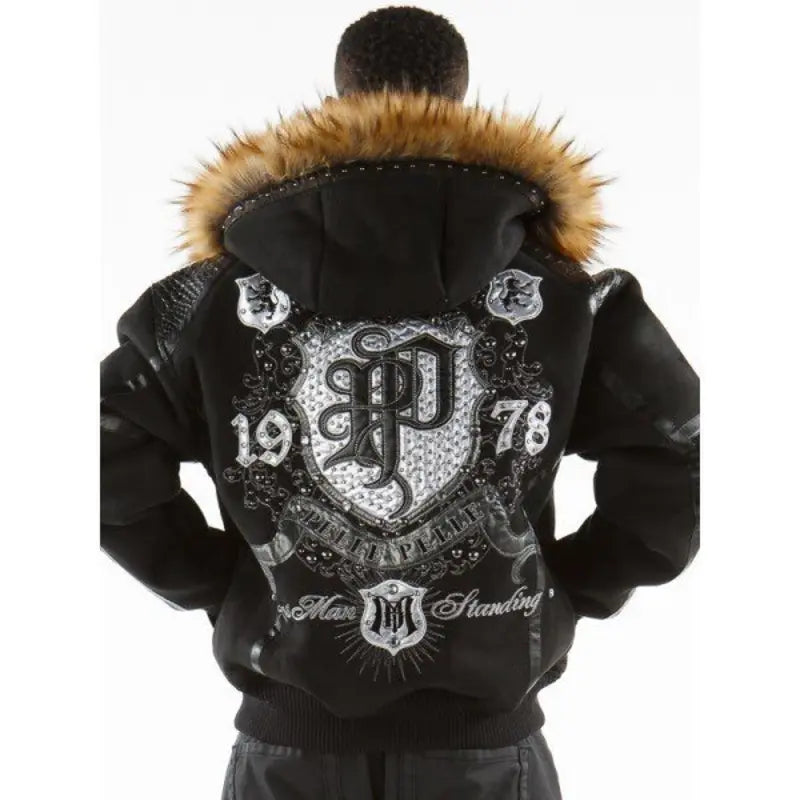 Pelle Pelle Black Fur Hood Legendary Jacket image 1
