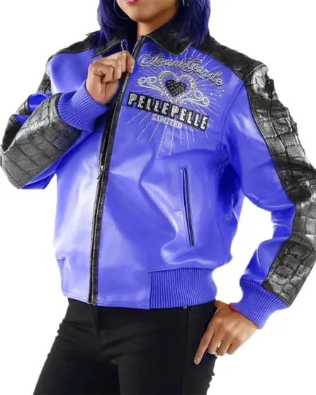 Women Pelle Pelle Avant Garde Blue 37 Years Strong Jacket image 1
