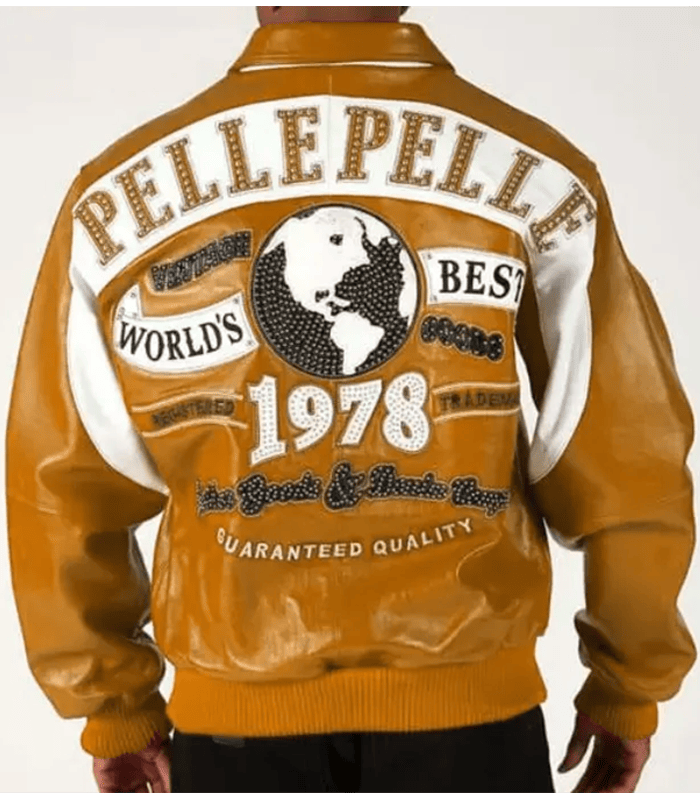 Pelle Pelle Mustard White World’s Best 1978 Studded Jacket image 1