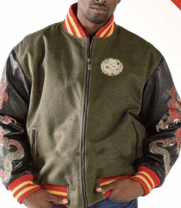 Mens Pelle Pelle Dragon Heart Olive Jacket image 1
