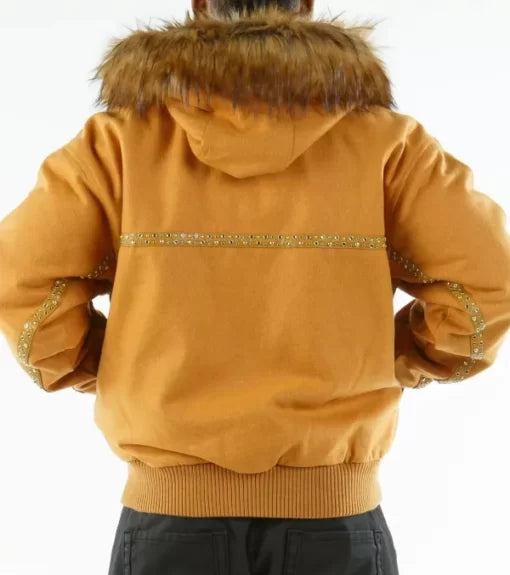Pelle Pelle Caramel Supreme Club Hood Wool Leather Jacket image 1