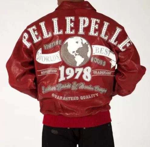 Pelle Pelle Red World’s Best 1978 Studded Jacket image 1