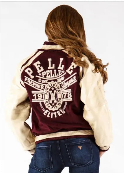 Pelle Pelle Womens Premier League Maroon Wool Jacket image 1