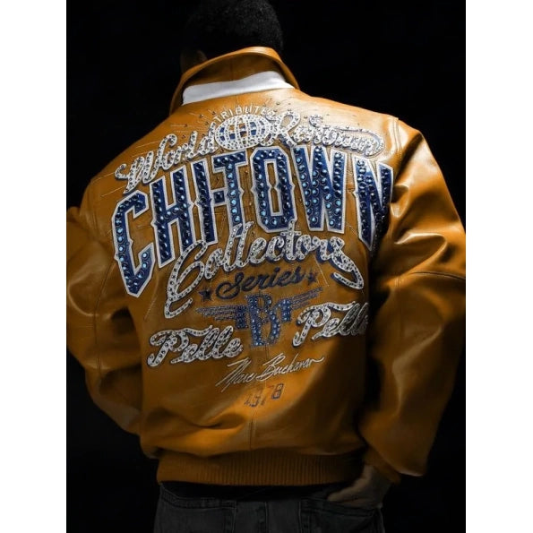 Pelle Pelle Chi-Town Orange Leather Jacket image 1