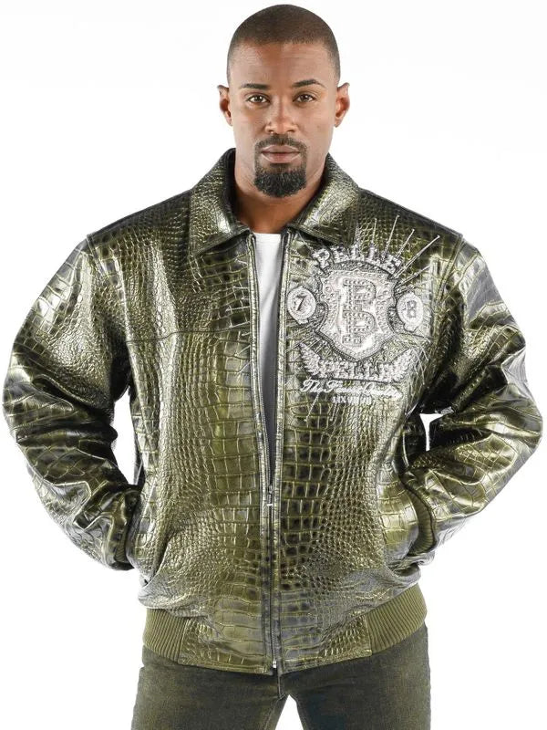Pelle Pelle Mens Eye On The Prize Light Green Jacket image 0