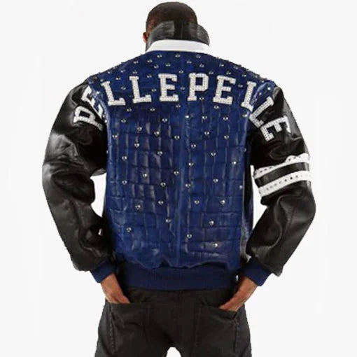 Pelle Pelle Letterman – Medium Blue Large Croc image 1