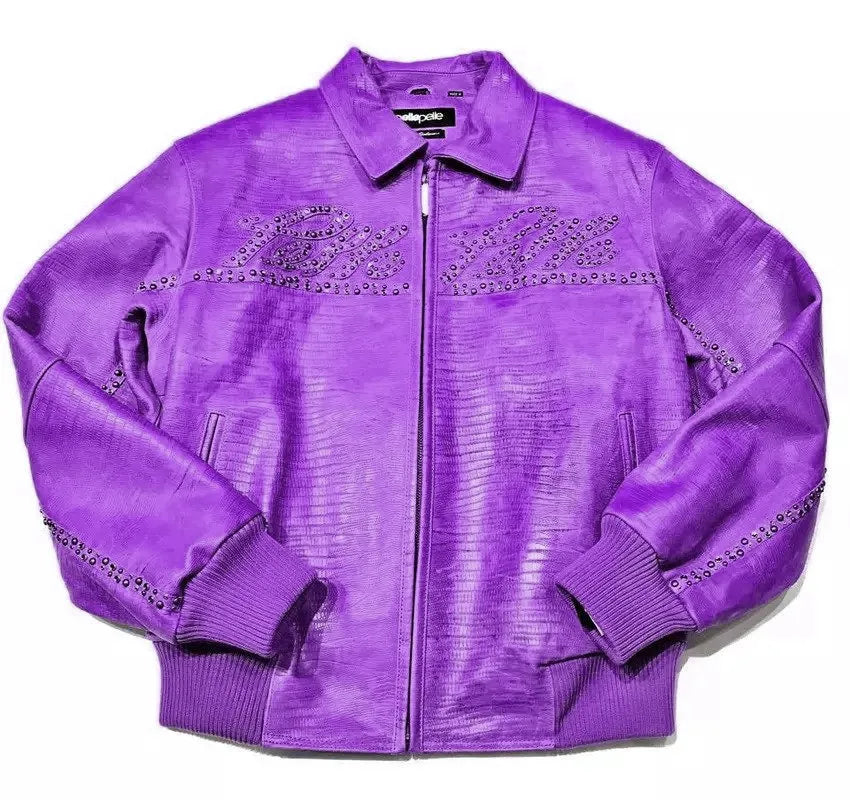 Pelle Pelle Mens Marc Buchanan Dark Purple Signature Jacket image 0