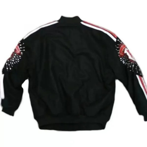 Pelle Pelle White and Red Stripe Wool Jacket image 1