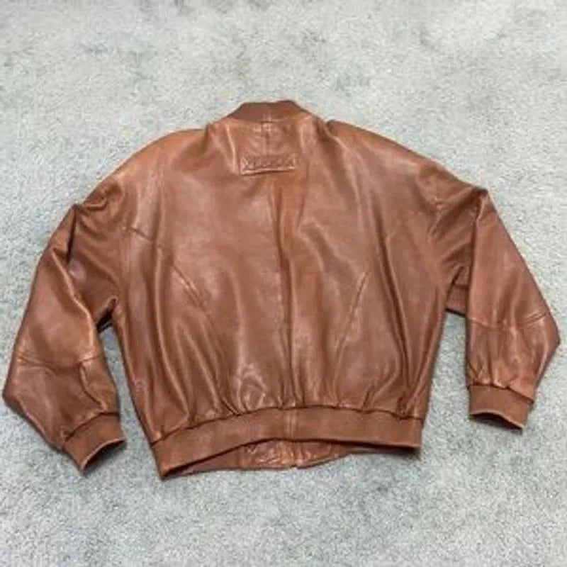 Vintage Marc Buchanan Pelle Pelle Brown Leather Jacket image 2