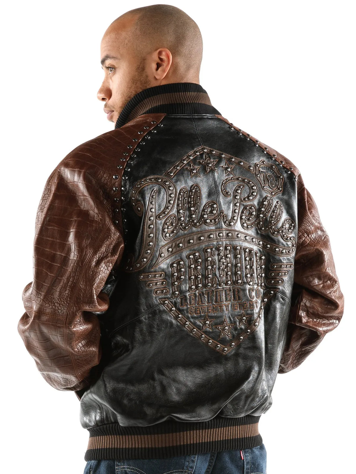 Pelle Pelle Premium Brown and Black Leather Jacket image 0