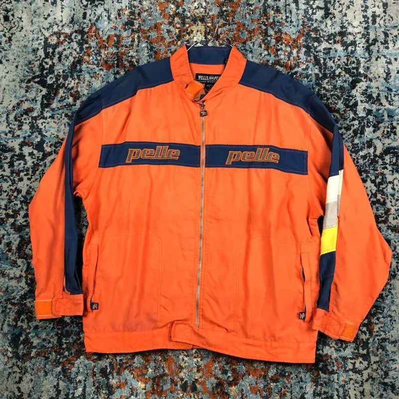 Vintage Pelle Pelle Hip Hop Orange Zip Up Jacket image 0