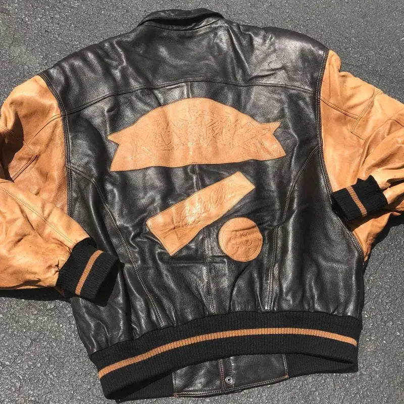 Pelle Pelle Beige Sleeves Leather Jacket image 1