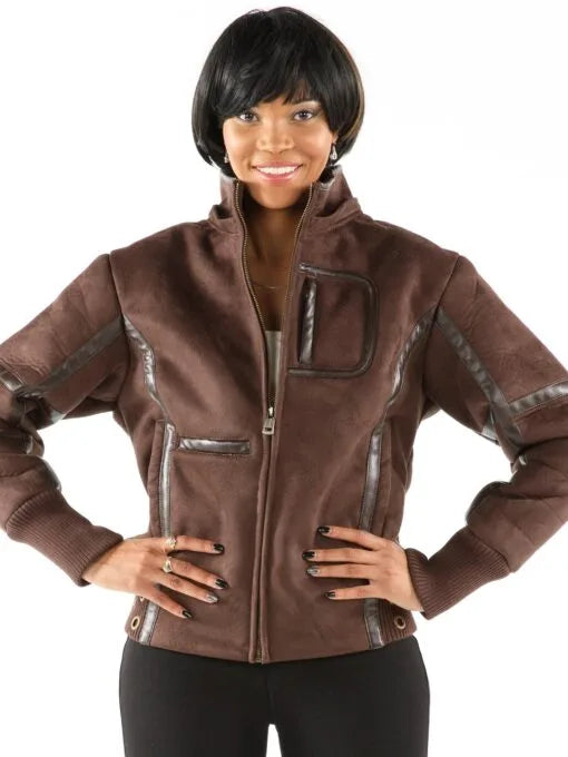 Ladies Pelle Pelle Winged Brown Jacket image 1