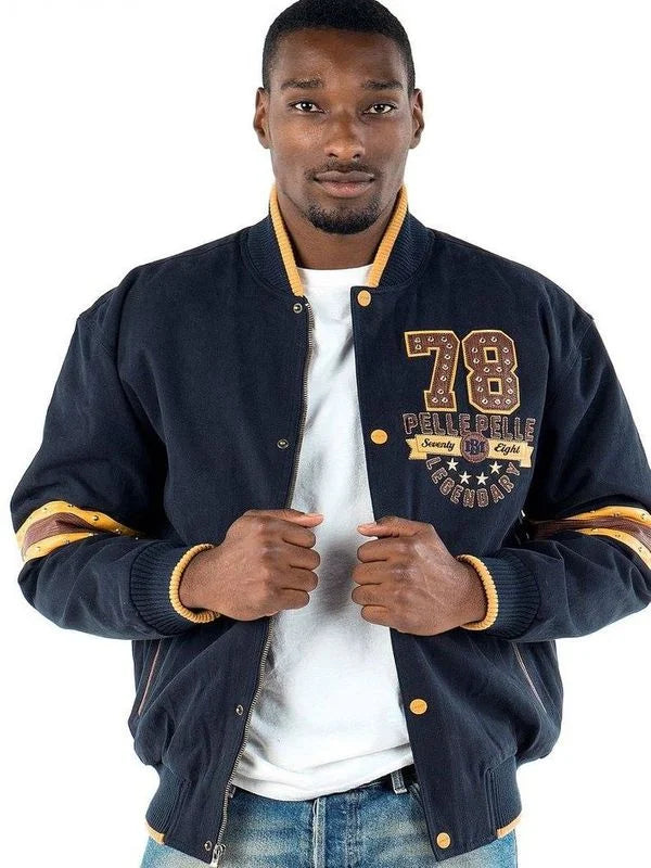 Pelle Pelle Mens Blue Legendary 78 Bomber Jacket image 0