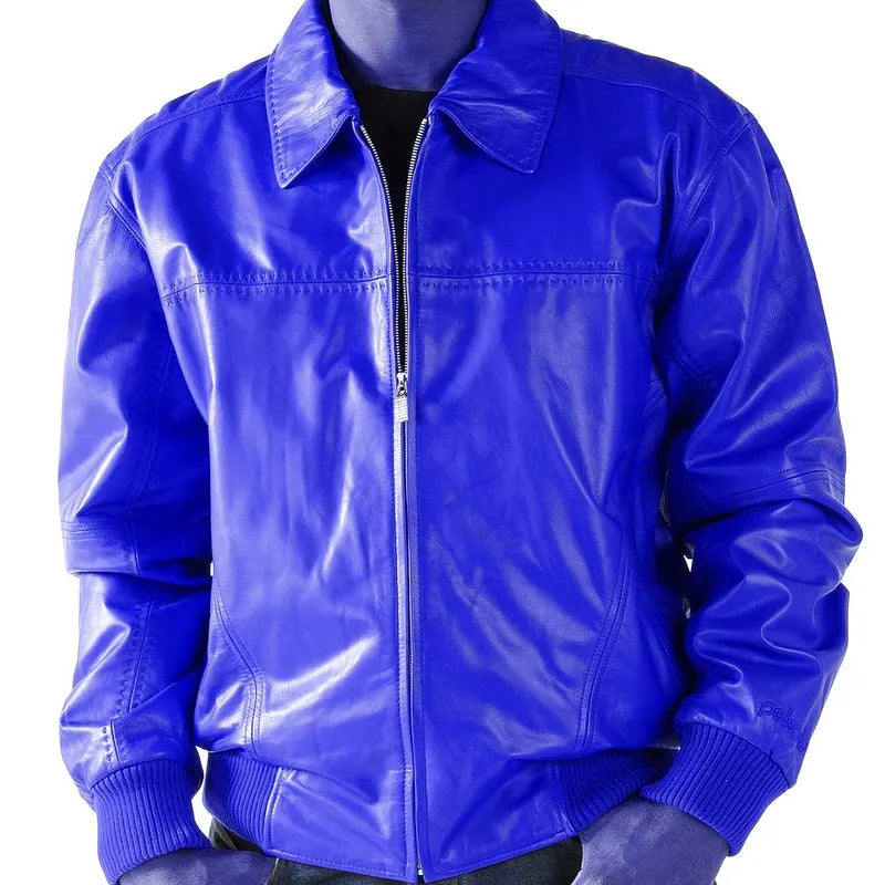 Pelle Pelle Pick Stitch Basic Blue Leather Jacket image 0