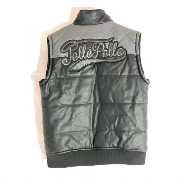 Pelle Pelle Womens Black Embroidered Zip Vest image 1