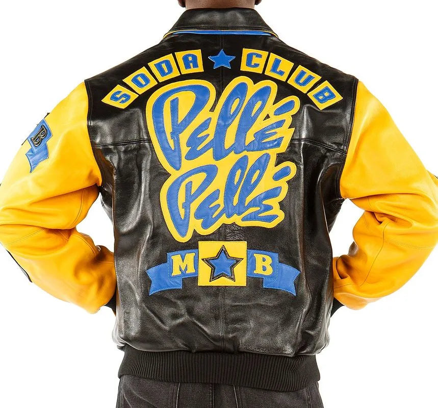 Soda Club Pelle Pelle Yellow Leather Jacket image 1