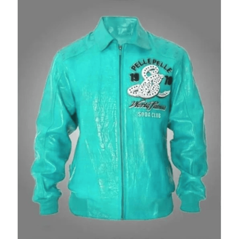 Pelle Pelle Cyan Soda Club Leather Jacket image 1