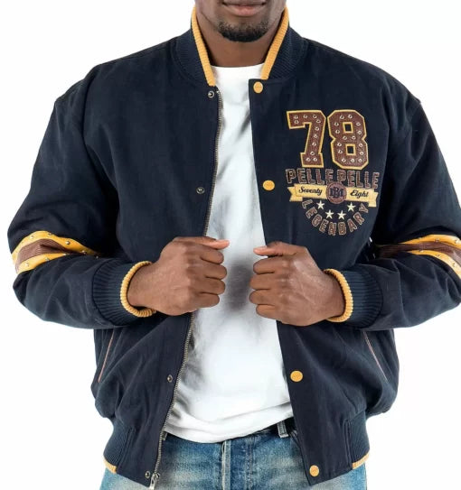 Pelle Pelle Navy Blue Superior Wool Jacket image 1