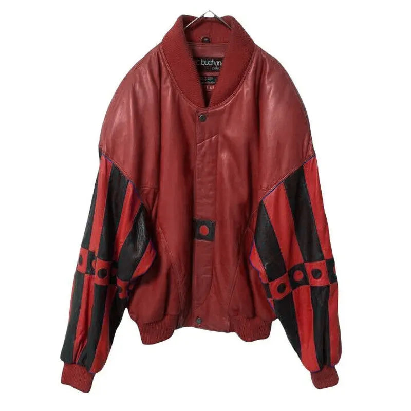 Pelle Pelle 90s Marc Buchanan Red Leather Jacket image 0
