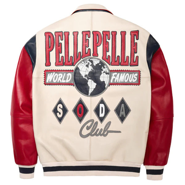 Men Pelle Pelle World Famous Soda Club Plush Red Jacket image 1