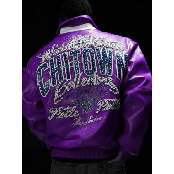 Pelle Pelle Chi-Town Purple Leather Jacket image 1