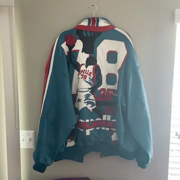 Pelle Pelle Vintage Basketball Light Blue Jacket image 1