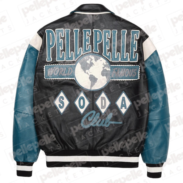 World Famous Soda Club Dull Blue Plush Jacket image 0