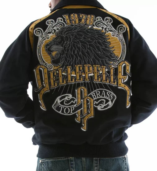 Navy Pelle Pelle Top Brass Wool Jacket image 1