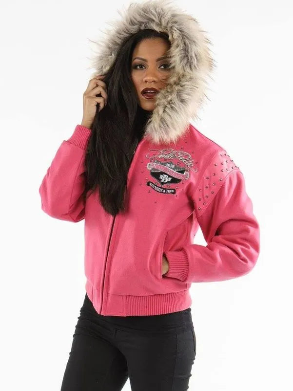 Pelle Pelle Womens Signature Pink Wool Jacket image 0