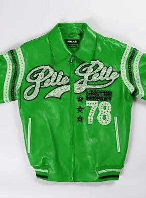Pelle Pelle Varsity Leather Green Jacket image 0