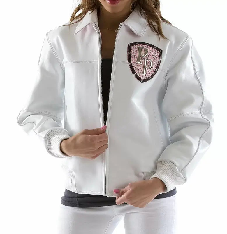 Pelle Pelle White Leather Jacket image 1