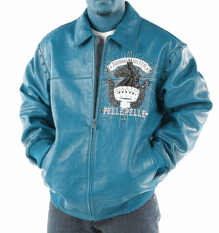 Pelle Pelle Mens Grand Master Turquoise Jacket image 1