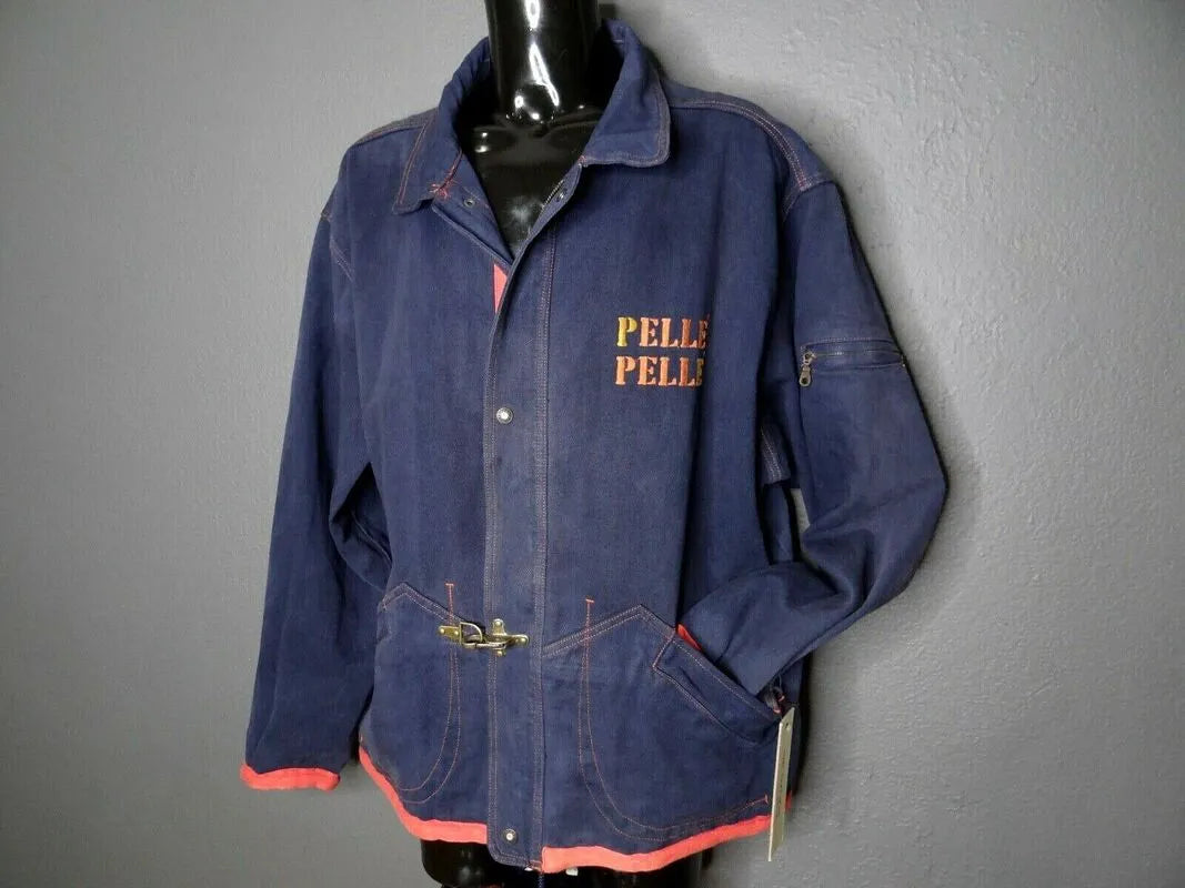 Vintage 90’s Pelle Pelle Marc Buchanan Blue Jean Denim Jacket image 0