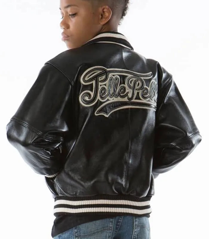 Pelle Pelle Kids Black Leather Jacket image 0