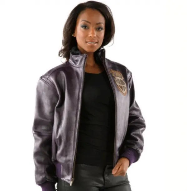 Pelle Pelle Women Dynasty Purple Leather Jacket image 1