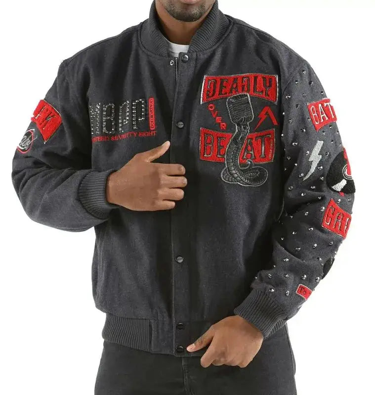 Pelle Pelle Gray Deadly Over a Beat Jacket image 1