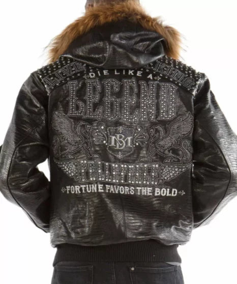 Brown Pelle Pelle Live Like A King Studded Jacket image 1