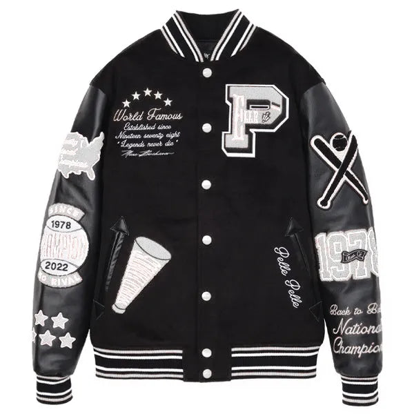 Pelle Pelle Varsity New Black and White Jacket image 0