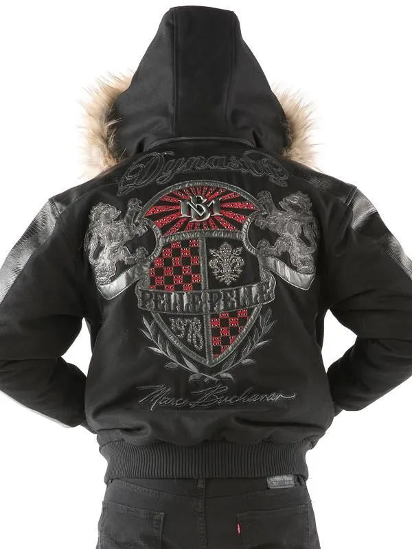 Pelle Pelle Womens Vintage Varsity Black Leather Jacket image 1