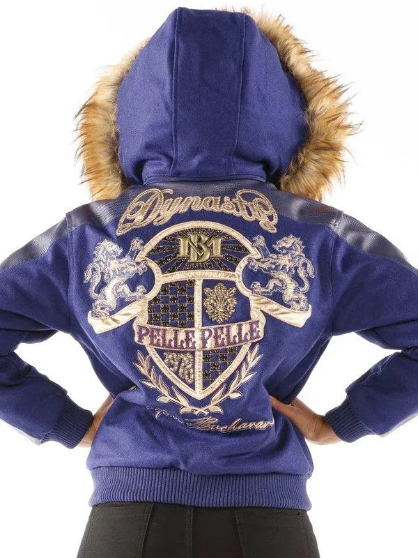 Pelle Pelle Womens Dynasty Blue Hooded Jacket image 1