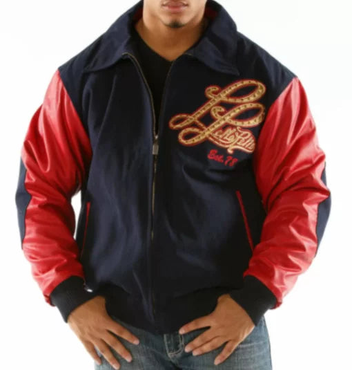 Pelle Pelle Notorious Navy Red Varsity Jacket image 1