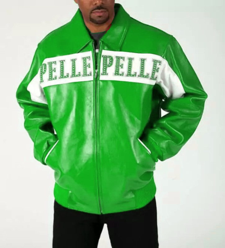 Pelle Pelle Green White World’s Best 1978 Studded Jacket image 0