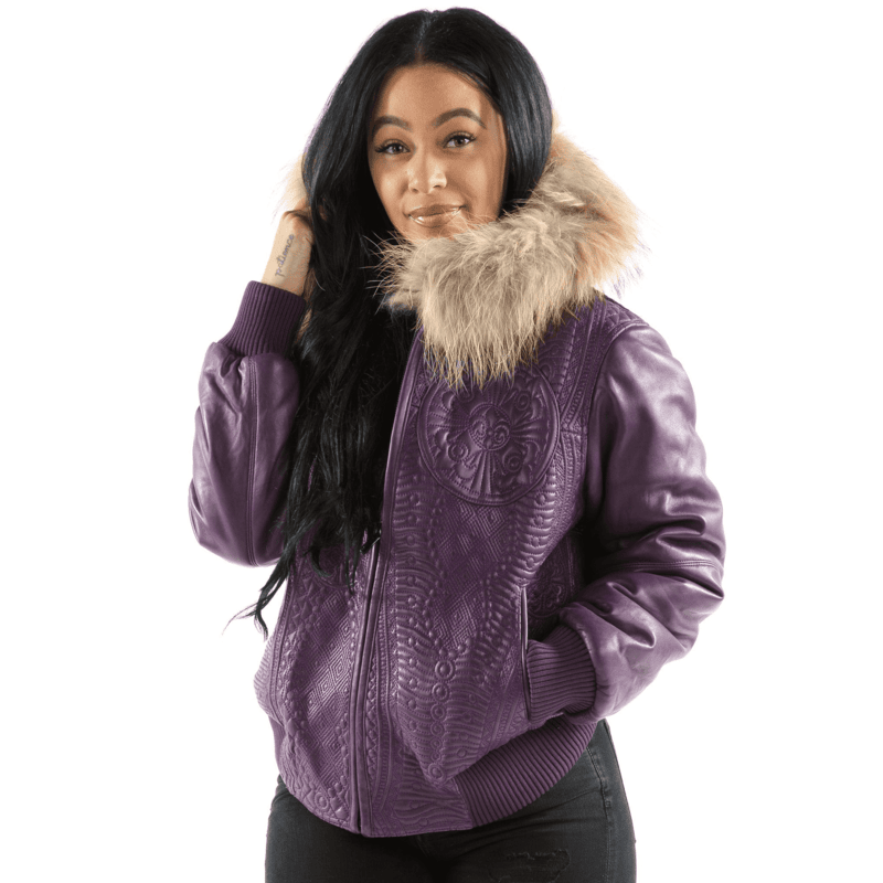 Bold Pelle Pelle Purple Hooded Morocco Jacket image 0