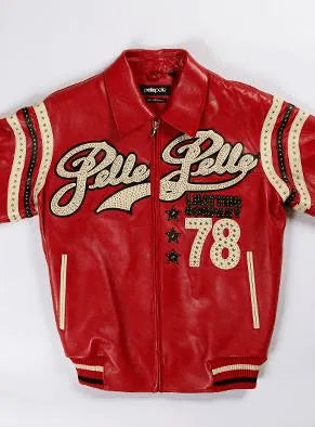 Pelle Pelle Red Varsity Leather Jacket image 0