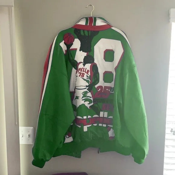 Pelle Pelle Vintage Basketball Green Jacket image 1