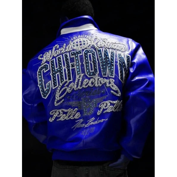 Blue Pelle Pelle Chi Town Leather Jacket image 1