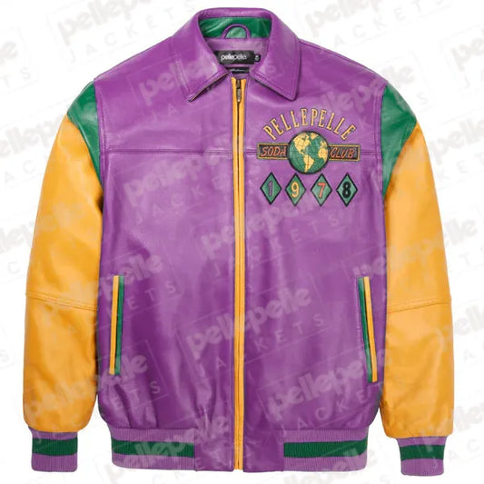 World Famous Multicolor Purple Soda Club Plush Jacket image 0