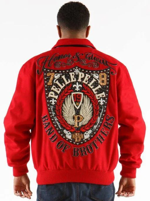 Mens Pelle Pelle Band of Brothers Red Jacket image 0